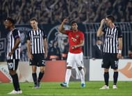 Anthony Martial celebrates